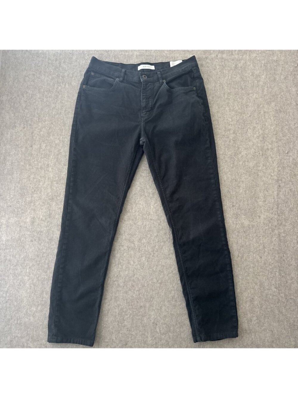 Billy Reid Moleskin Cochran Jean Mens Actual 33x30 Charcoal Slim Fit